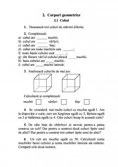 Matematica - Elemente de geometrie pentru clasele I - IV