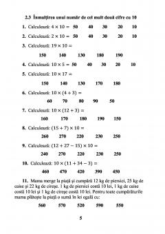Sa invatam sa inmultim si sa impartim - clasele II - IV