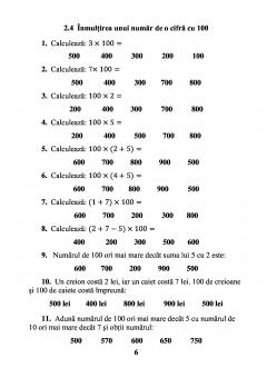 Sa invatam sa inmultim si sa impartim - clasele II - IV