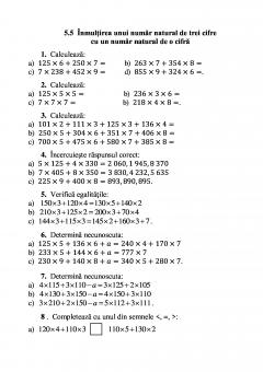 Matematica - Exercitii si probleme pentru clasele III si IV