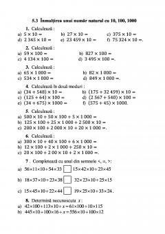 Matematica - Exercitii si probleme pentru clasele III si IV