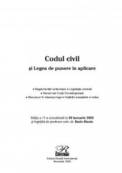 Codul civil si Legea de punere in aplicare