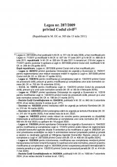 Codul civil si Legea de punere in aplicare