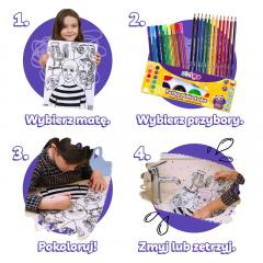 Plansa - Fluturi+ Set instrumente de colorat