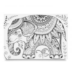 Plansa - Elefant + Set instrumente de colorat