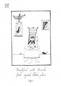 Carte postala - Dracula - Breakfast