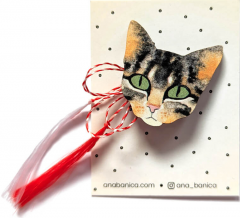Martisor - Brosa Cat Portrait - Tabby