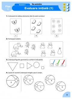 Matematica si explorarea mediului - Fise de lucru, Clasa pregatitoare