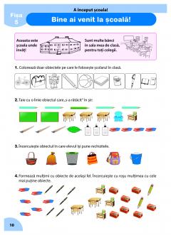 Matematica si explorarea mediului - Fise de lucru, Clasa pregatitoare