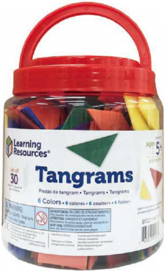 Jucarie educativa - Tangram in 6 culori