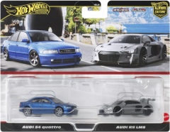 Set 2 Masini metalice - Hot Wheels - Audi S4 Quattro si Audi R8 LMS