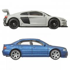 Set 2 Masini metalice - Hot Wheels - Audi S4 Quattro si Audi R8 LMS