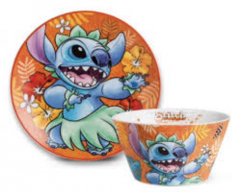 Set bol si farfurie - Disney - Lilo & Stitch - Orange