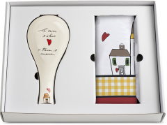 Set prosop + suport tacamuri - Le Casette - Rosu