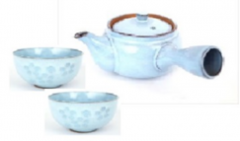 Set ceainic + 2 cesti - Bleu