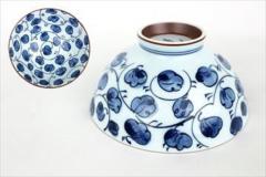 Bol - Model floral albastru