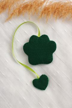 Semn de carte - Labuta de pisica cu iubire - Verde