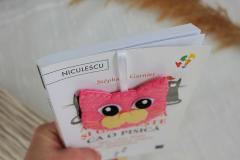 Semn de carte - Motan roz