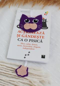 Semn de carte - Motan mov