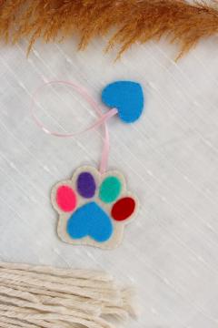 Semn de carte - Labuta de pisica cu iubire - Multicolor