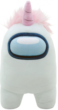 Jucarie de plus - Among Us: White Crewmate (with Unicorn Hat)