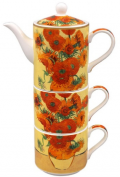 Set ceainic + 2 cesti - Van Gogh - Sunflower