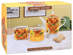 Set ceainic + 2 cesti - Van Gogh - Sunflower