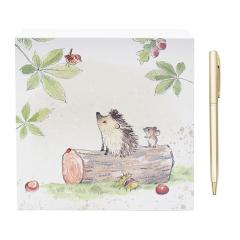 Memo Pad + pix - Hedgehog & Mouse