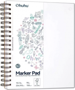 Caiet de schite - Ohuhu Marker Pad (25.4 x 19.3 cm)