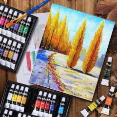 Set complet de pictura - Ohuhu Acuarele acrilice, 24 tuburi multicolor