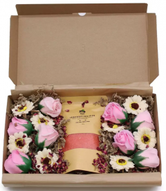 Set cadou - Sare de baie si flori de sapun - Rozmarin