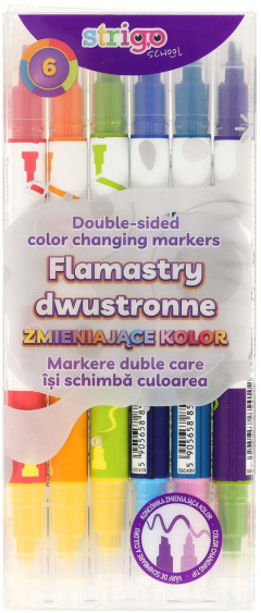 Set 6 markere duble - 2 in 1 - Multicolor