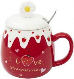 Cana cu capac - I love strawberries