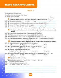 Matematica - Caiet de vacanta. Clasa a VI-a