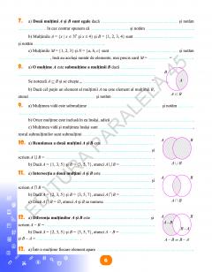 Matematica - Caiet de vacanta. Clasa a VI-a