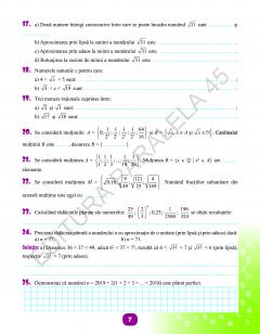 Matematica - Caiet de vacanta, clasa a VII-a