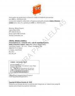 Scrisorile verii - Caiet de vacanta pentru Limba si literatura romana, clasa a V-a