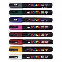 Set 8 markere - Posca PC-5M - Dark Colours