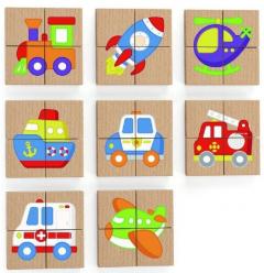 Puzzle din lemn - Magnetic Puzzle Block, 32 piese