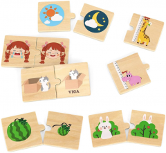 Puzzle din lemn, 24 piese - Opozitii