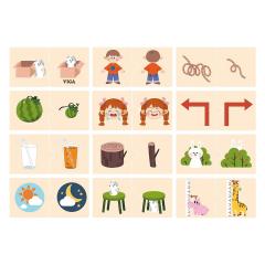 Puzzle din lemn, 24 piese - Opozitii