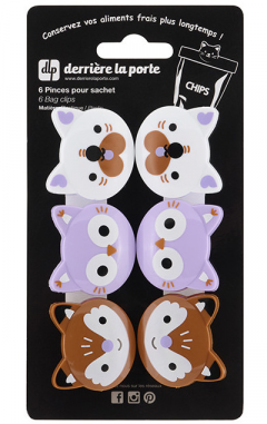 Set 6 clesti pungi - Chat rigolo