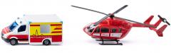 Set 2 masinute - Mercedes-Benz ambulance and Helicopter
