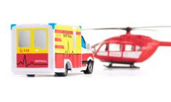Set 2 masinute - Mercedes-Benz ambulance and Helicopter