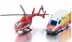 Set 2 masinute - Mercedes-Benz ambulance and Helicopter