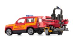 Set 2 masinute - Land Rover Defender with boat