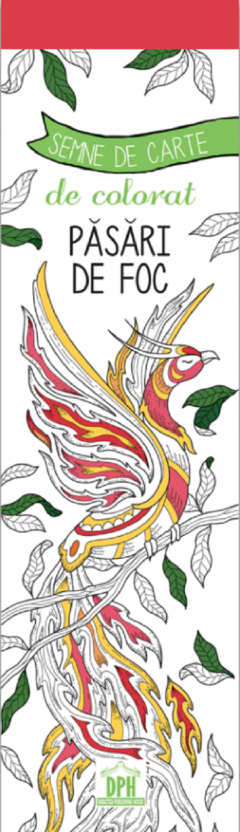 Semne de carte de colorat - Pasari de foc