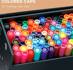 Set 120 markere - Ohuhu Maui - Dual Tips, Multicolor (Brush & Fineliner)