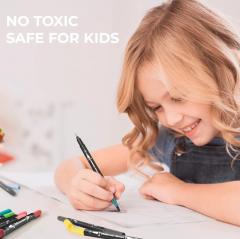 Set 120 markere - Ohuhu Maui - Dual Tips, Multicolor (Brush & Fineliner)