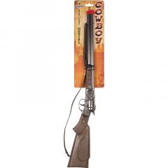 Jucarie - Pusca Cowboy culoare metalic mat, 8 capse